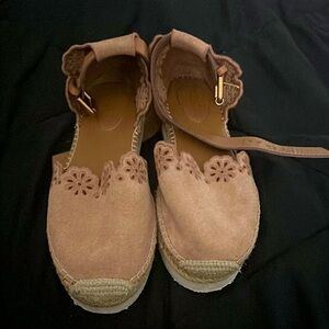 See By Chloe Pink Espadrille Sandals